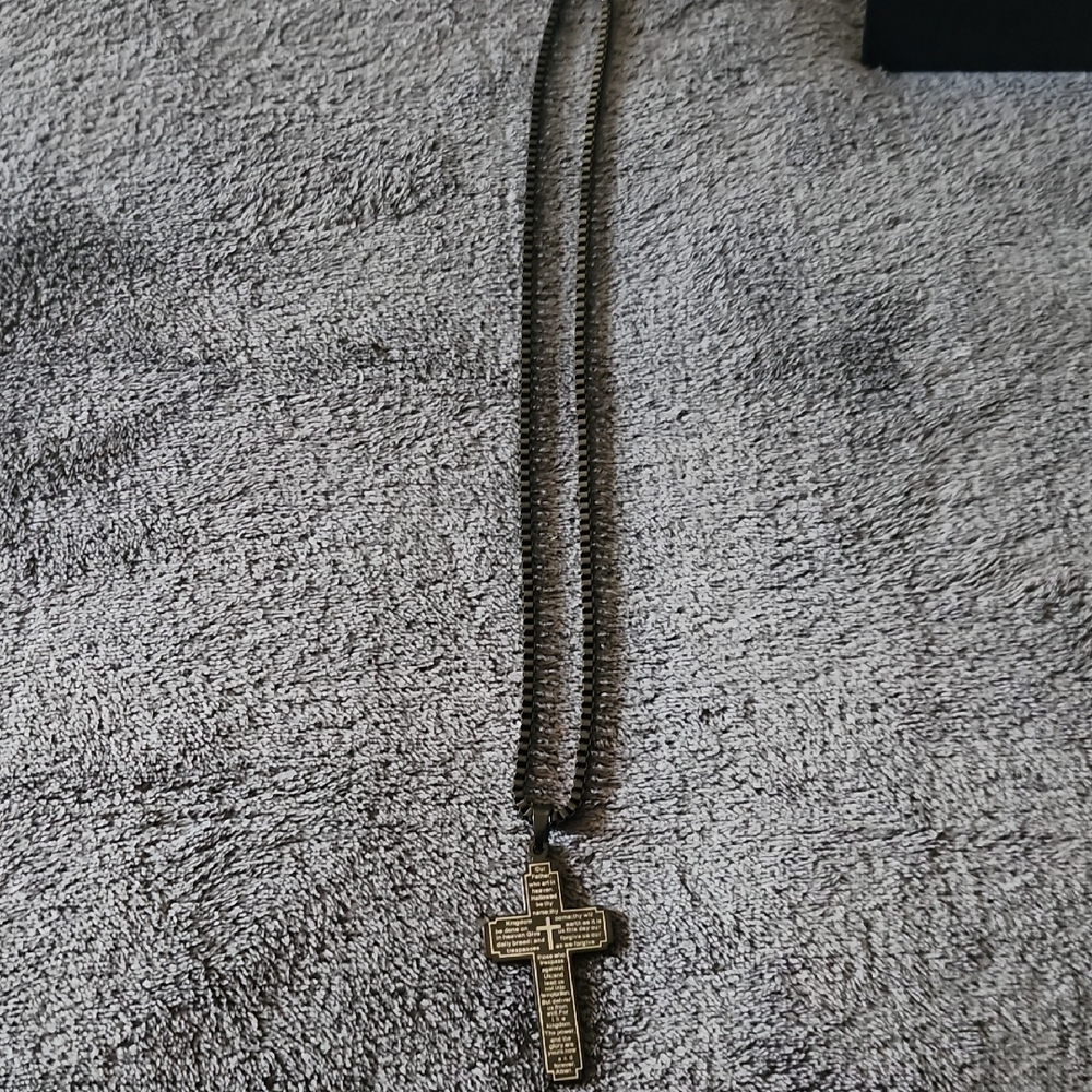 Black Cross Pendant Jewelry Necklace